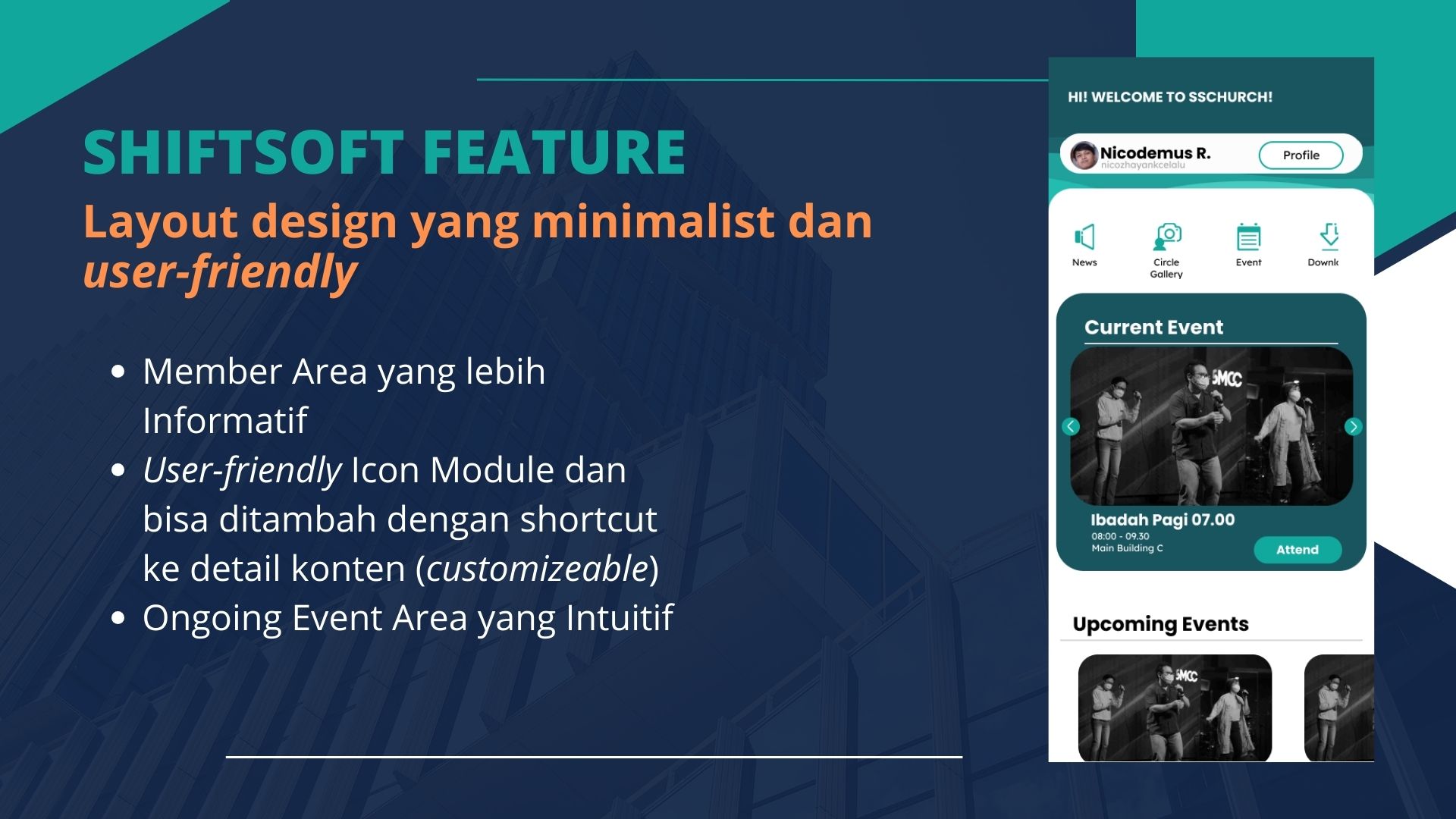 Layout design yang minimalist dan user-friendly