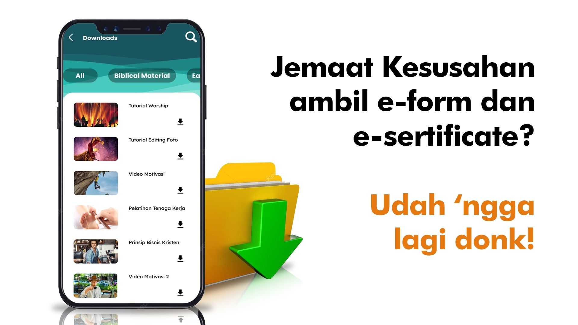 Jemaat kesusahan ambil e-form dan e-sertificate? Udah ngga lagi donk!