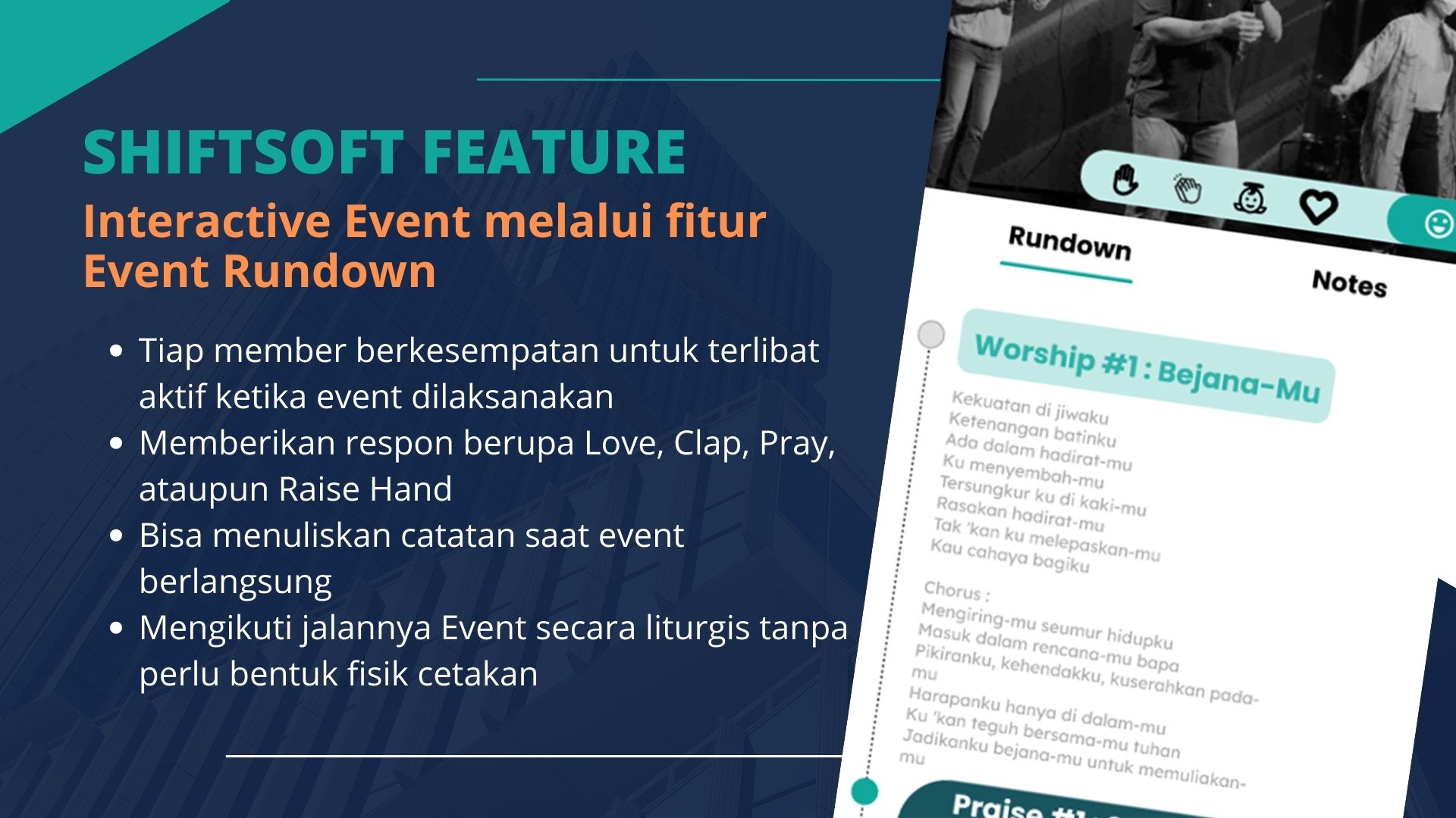 Interactive Event melalui fitur Event Rundown