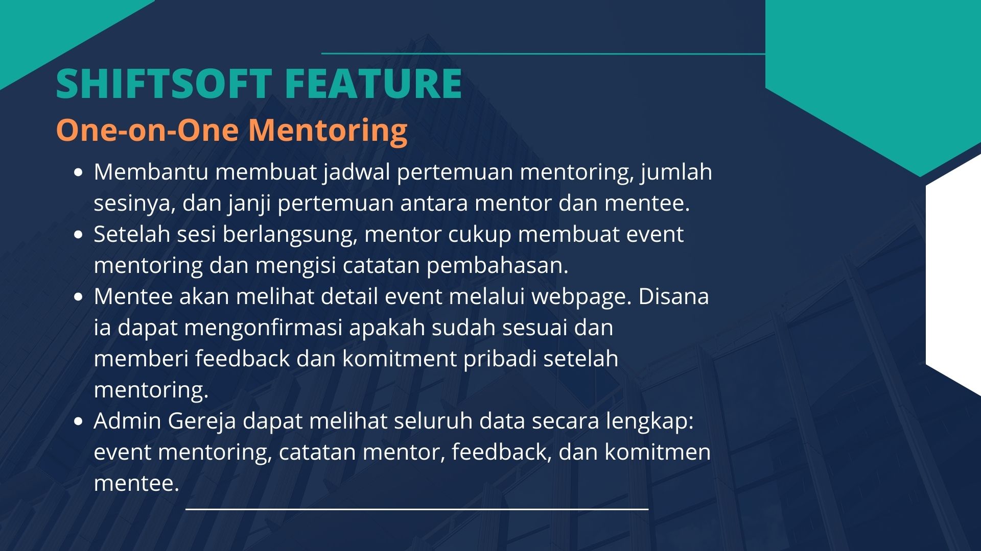 One-on-One Mentoring