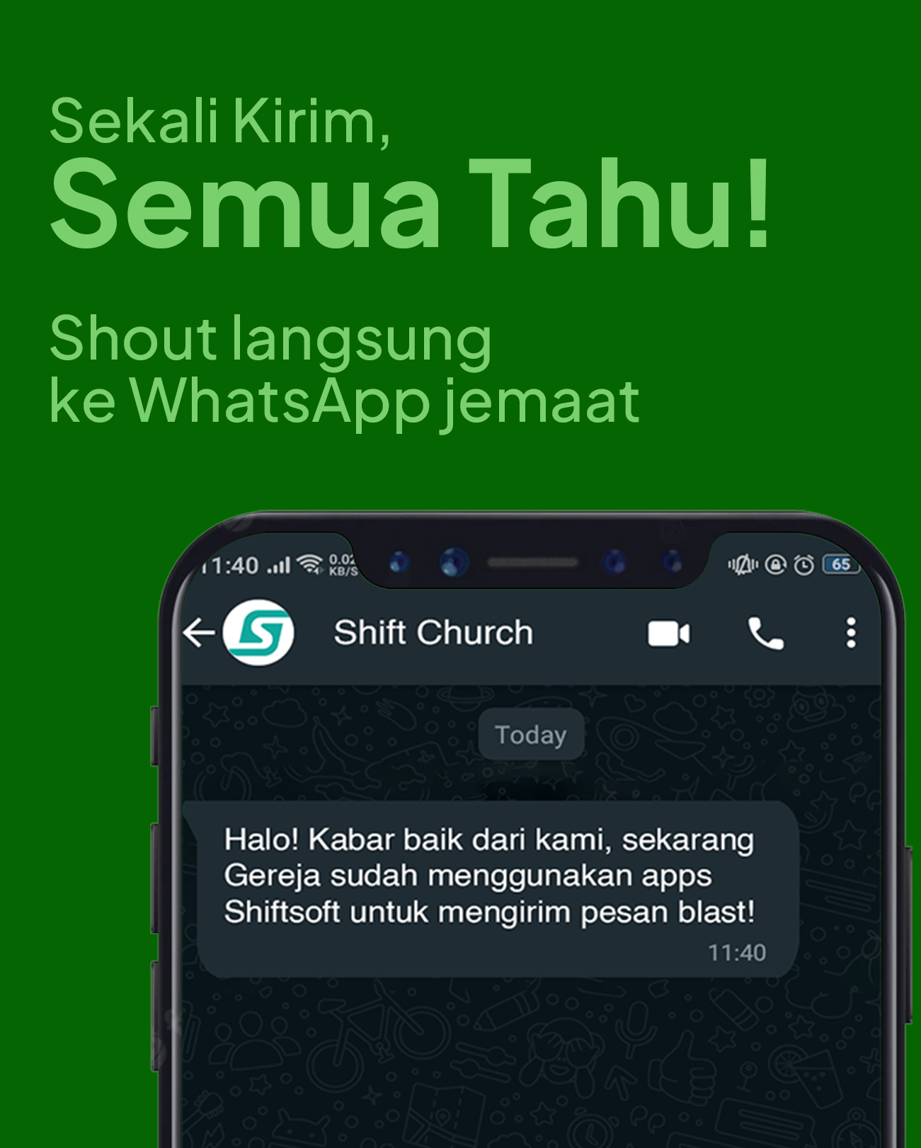INFO GEREJA, LANGSUNG MASUK WHATSAPP JEMAAT!